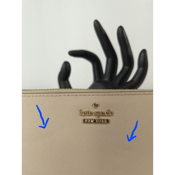 Kate Spade New York Saffiano Wallet Card Holder Leather Bifold Zip Around - Picture 7 of 13